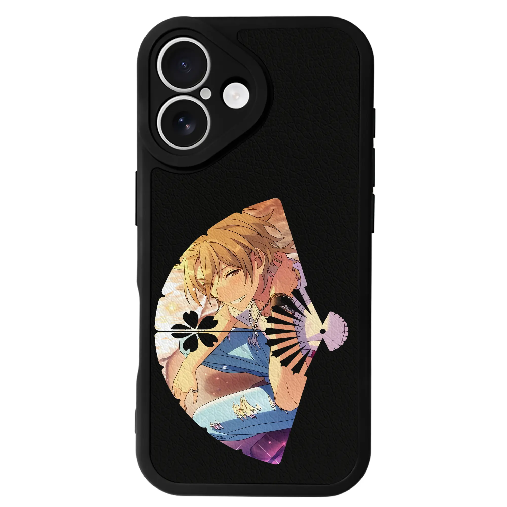 あんさん ぶる グッズ UNDEAD 羽風薫 - IPhone 16シリーズ対応 ・ シリコンスマホケース ・ レザー調 ・ 高精度フィット ・ 耐衝撃 ・ ワイヤレス充電対応 ・ 精密カット